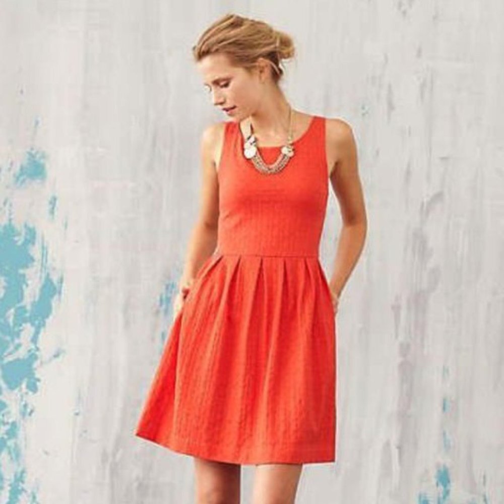 Anthropologie Deletta Torchon Embossed Ponte Dress